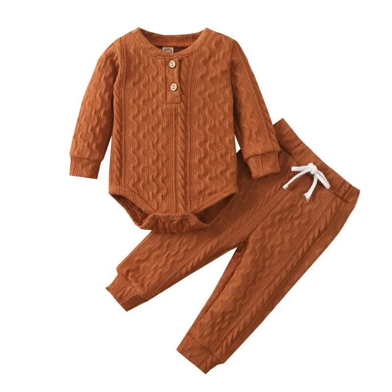 Knitted Baby Autumn Outfit Set