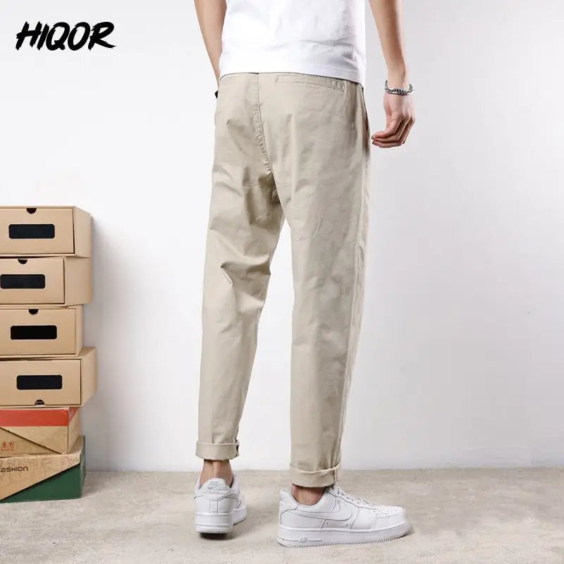 Korean Casual Elastic Cargo Pants