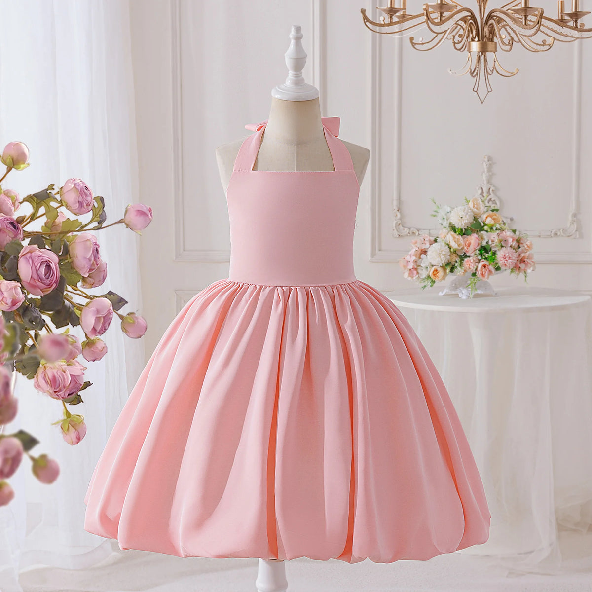 Elegant Bridesmaid Princess Girls Dress