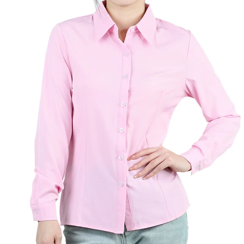 Elegant Classic Lapel Office Blouse