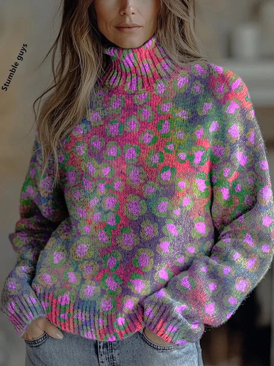 Festive Printed Winter Knit Sweater