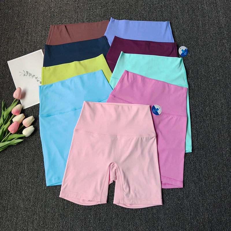 High Waist Naked Feeling Yoga Shorts for Women Fitness Running Shorts Cycling Sports Leggings Summer Workout Gym Running Shorts