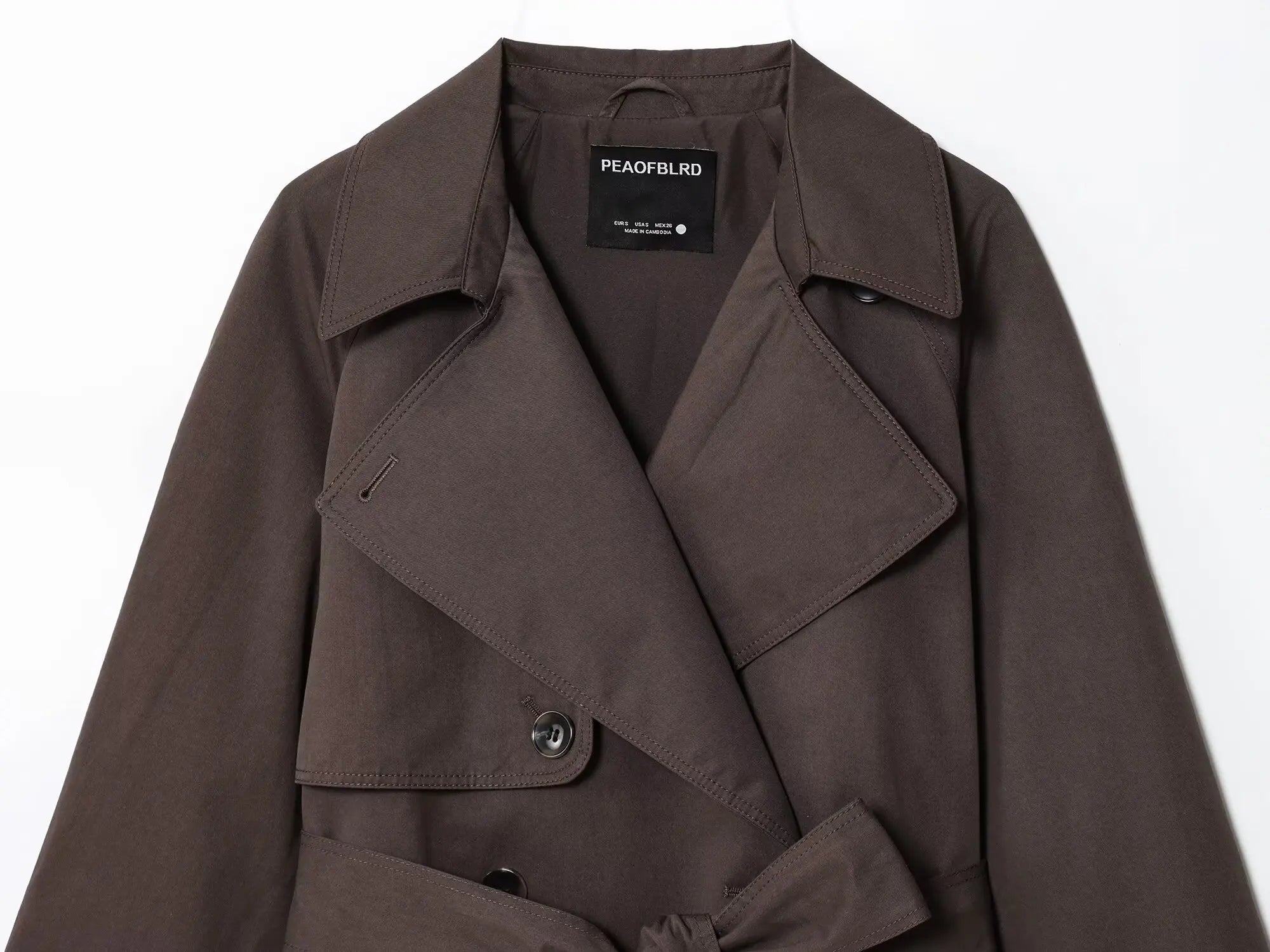 Women's Jackets Autumn 2026 New Fashion Short Trench Coats Chic Lapel Loose Elegant Women long-sleeved Warm Autumn Street Jacket