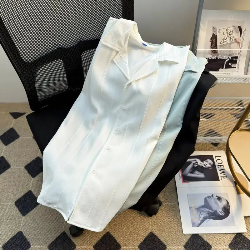 Minimal Casual White Shirt Men
