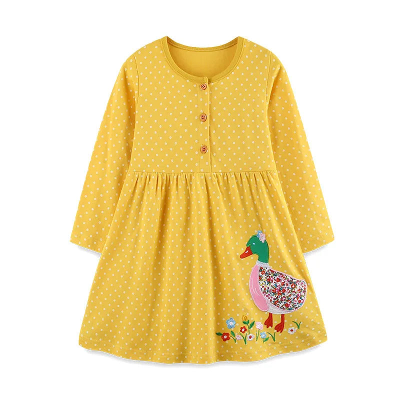 Dancing Animal Polka Girls Dress
