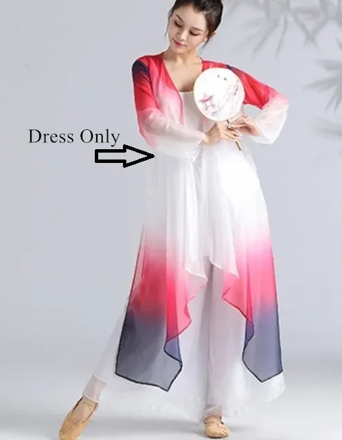 Classical Gradient Chiffon Dance Dress