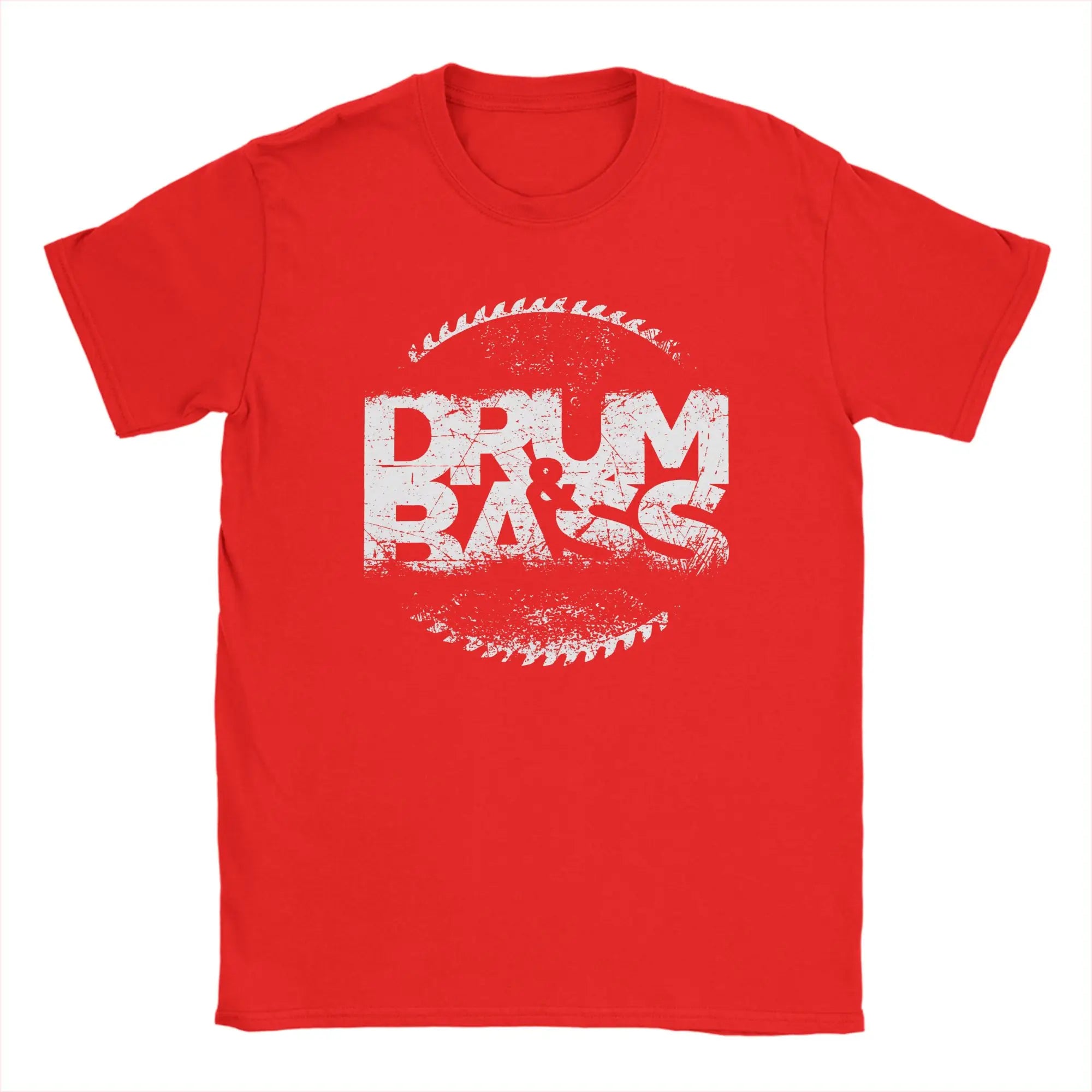 Drum And Bass T-Shirts for Men  Funny Pure Cotton Tee Shirt Round Neck Short Sleeve T Shirt Plus Size Tops