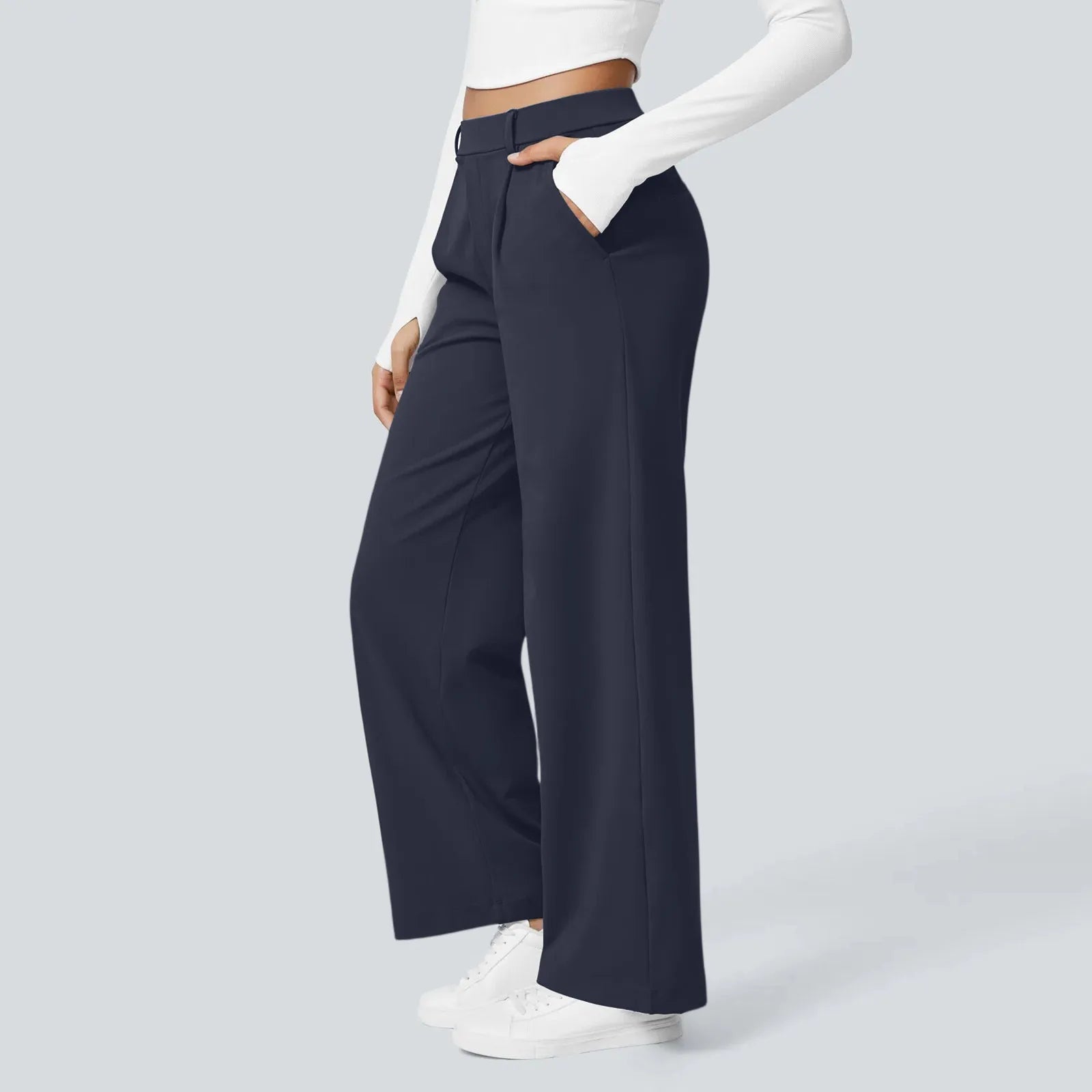 Women's Fashion Comfortable Pants Autumn and Winter Wide Leg Casual Sports Drape Slimming and Versatile Floor Length 2025