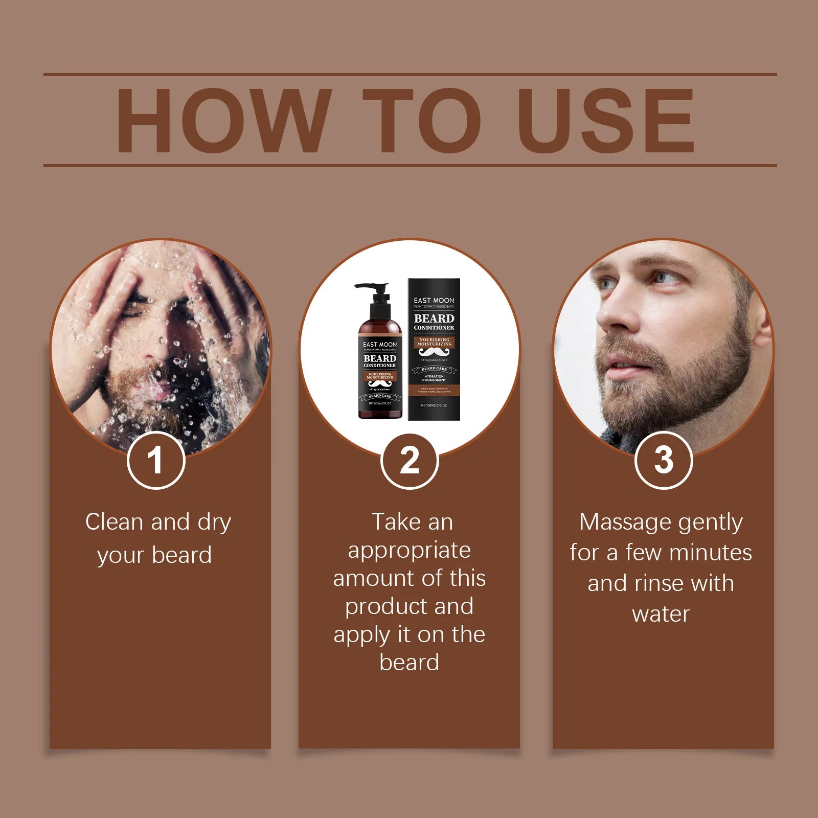 Men's Beard Care Nourishing Cream - Moisturizing, Softening, Shiny, Soothing, Gentle Care