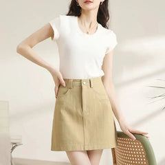 Modern High Waist Mini Skirt