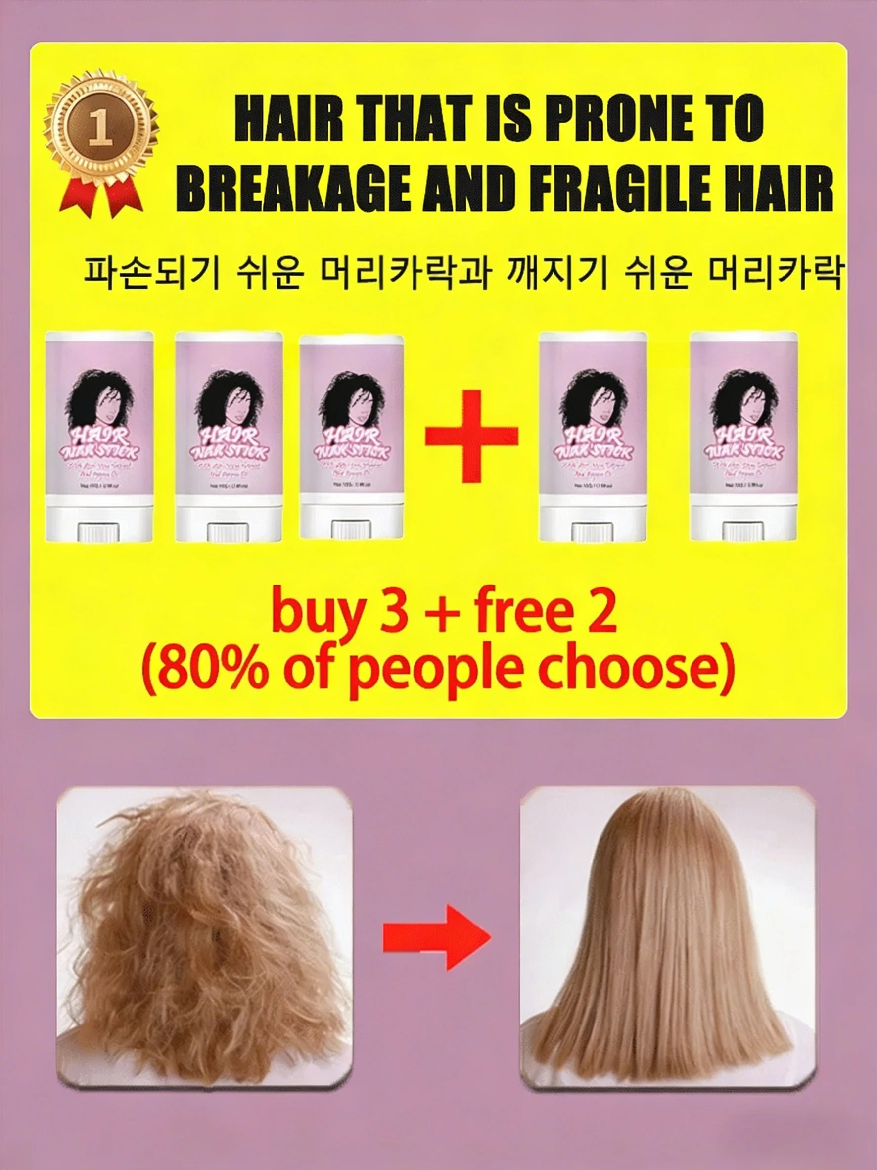 Original Molecular Hair Repair Treatment Deeply Repairs Dry,Damaged Frizzy Hair,4-Minute Fast Hydrating  Moisturizing Hair Care