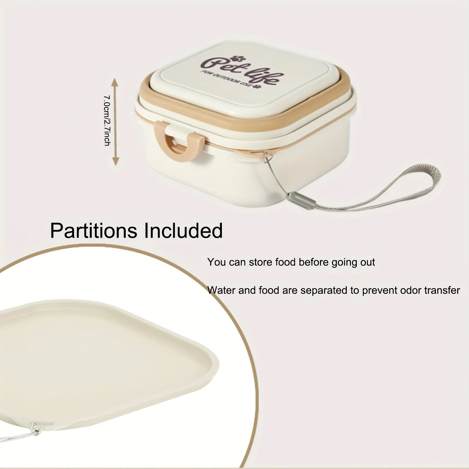 2-in-1 Portable Dog Bowls Pet Dancer Dog Bowl Durable PP Material Leak-Proof Lid Food Water Feeder for Dogs Pet Bowl 400ml