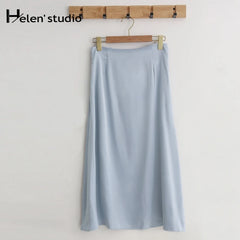 Satin Short Skirts For Women Slim Fit Office Pencil Skirts Streetwear Hot Girls Casual Simple Free Shipping