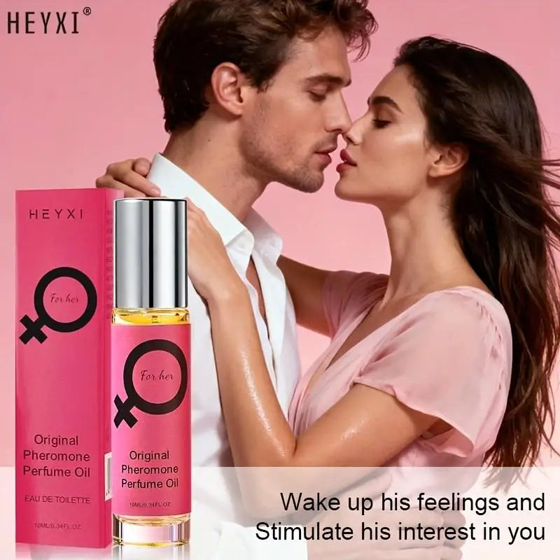 Roll-On Pheromone Perfume - Exohormone Parfum Fruity Floral Scent, Long-Lasting Fragrance, Alcohol-Free, Essential for Dates