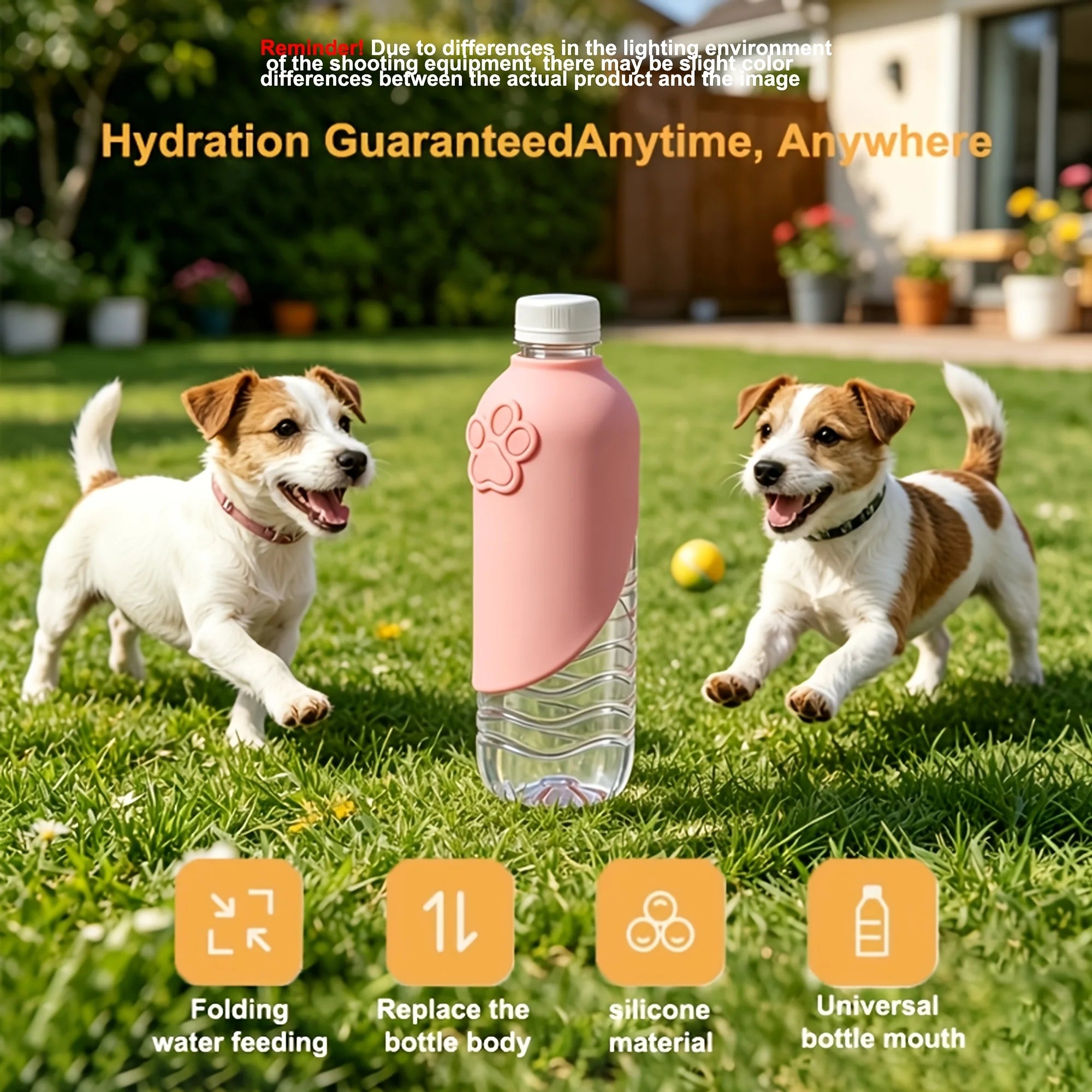 Pet Travel Cup, Leak-Proof and Foldable, with a Removable Bowl, Dishwasher Safe, a Must-Have for Outdoor Walks and Trips