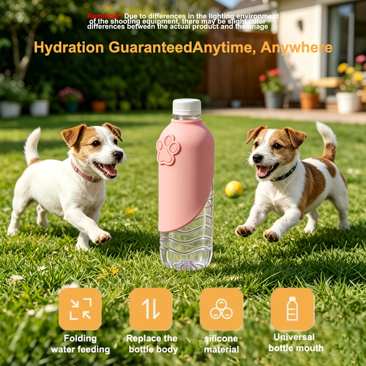 Pet Travel Cup, Leak-Proof and Foldable, with a Removable Bowl, Dishwasher Safe, a Must-Have for Outdoor Walks and Trips