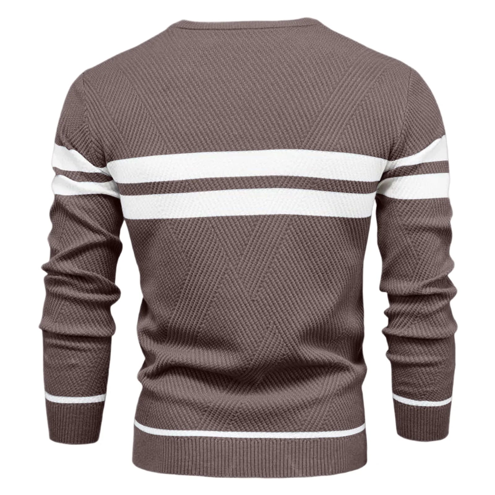 Slim Striped Knit Pullover