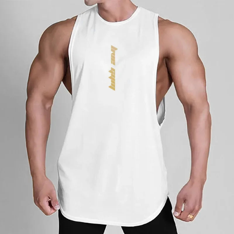 Men's Gym Clothing Summer Casual Tank Top Bodybuilding Sleeveless Shirt Sports Quick Dry Fitness Vest Workout Running Undershirt