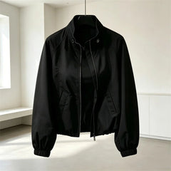 Women's Coat Tops 2026 Spring Autumn New Jacket Fashion Stand Up Collar Short Thin Casual Jacket Tops Assault Outerwear Female