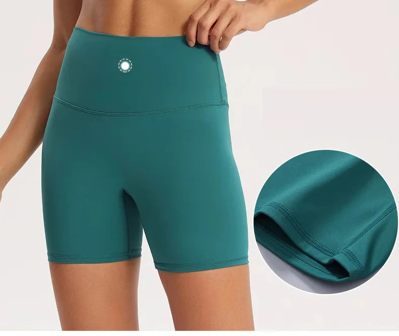 High Waist Naked Feeling Yoga Shorts for Women Fitness Running Shorts Cycling Sports Leggings Summer Workout Gym Running Shorts