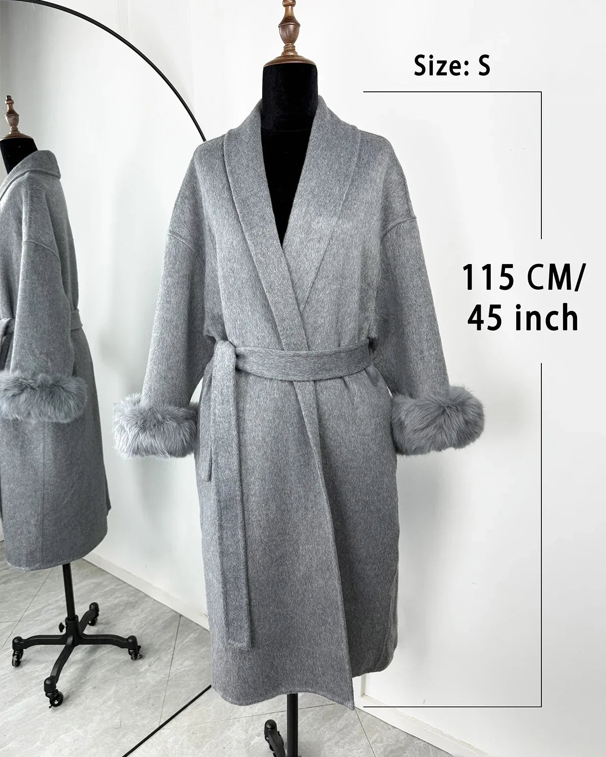 Fox Fur Woolen Coats Women's Short Coat Office Lady Removable Elegant Double-sided Wool Overcoat 2025 New Cardigan Jacket
