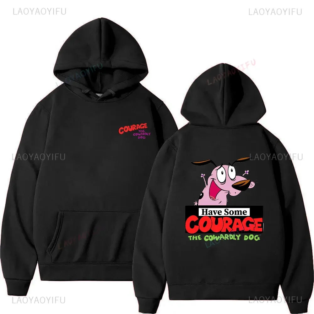 Vintage Cartoon Drop Shoulder Hoodie