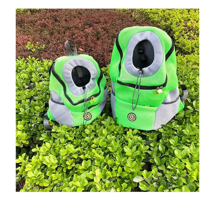 New Dog Pet Backpack Carrier Travel Bag Front Pack Breathable Adjustable with Safety Reflective Strips for Hiking Outdoor Cats