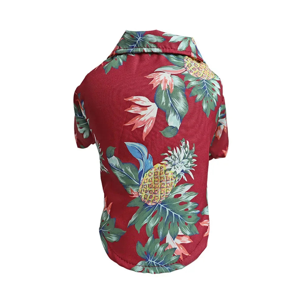 Hawaiian Print Breathable Dog Shirt