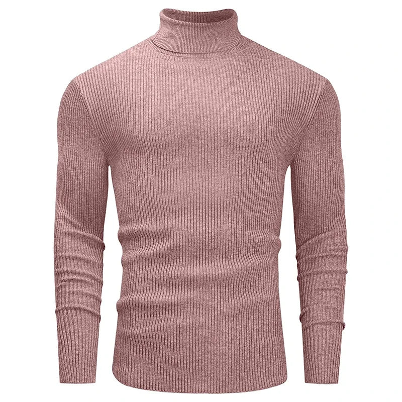 Slim Fit Turtleneck Knit Pullover