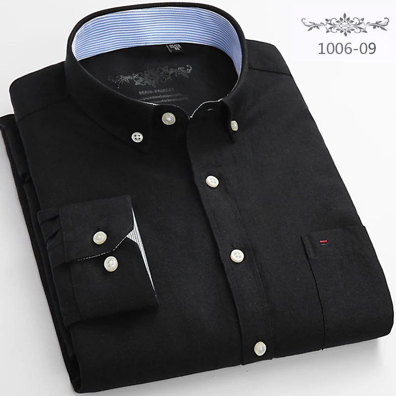 Slim Striped Office Shirt Men