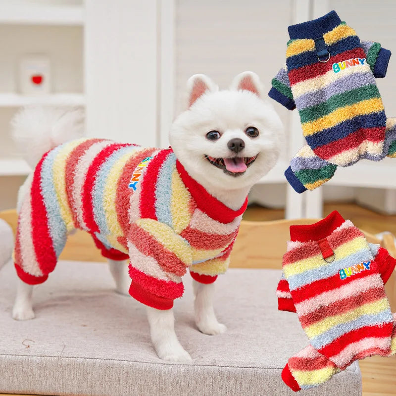 Pet Dog Clothes Soft Warm Fleece Dogs Jumpsuits Pet Clothing for Small Dogs Puppy Cats Clothes Chihuahua Yorkshire Costume Coat