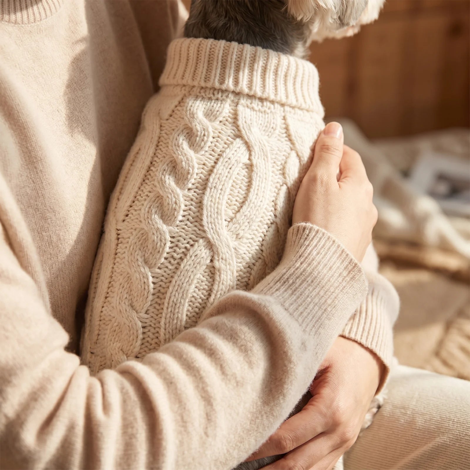 Twist Knit Warm Dog Sweater