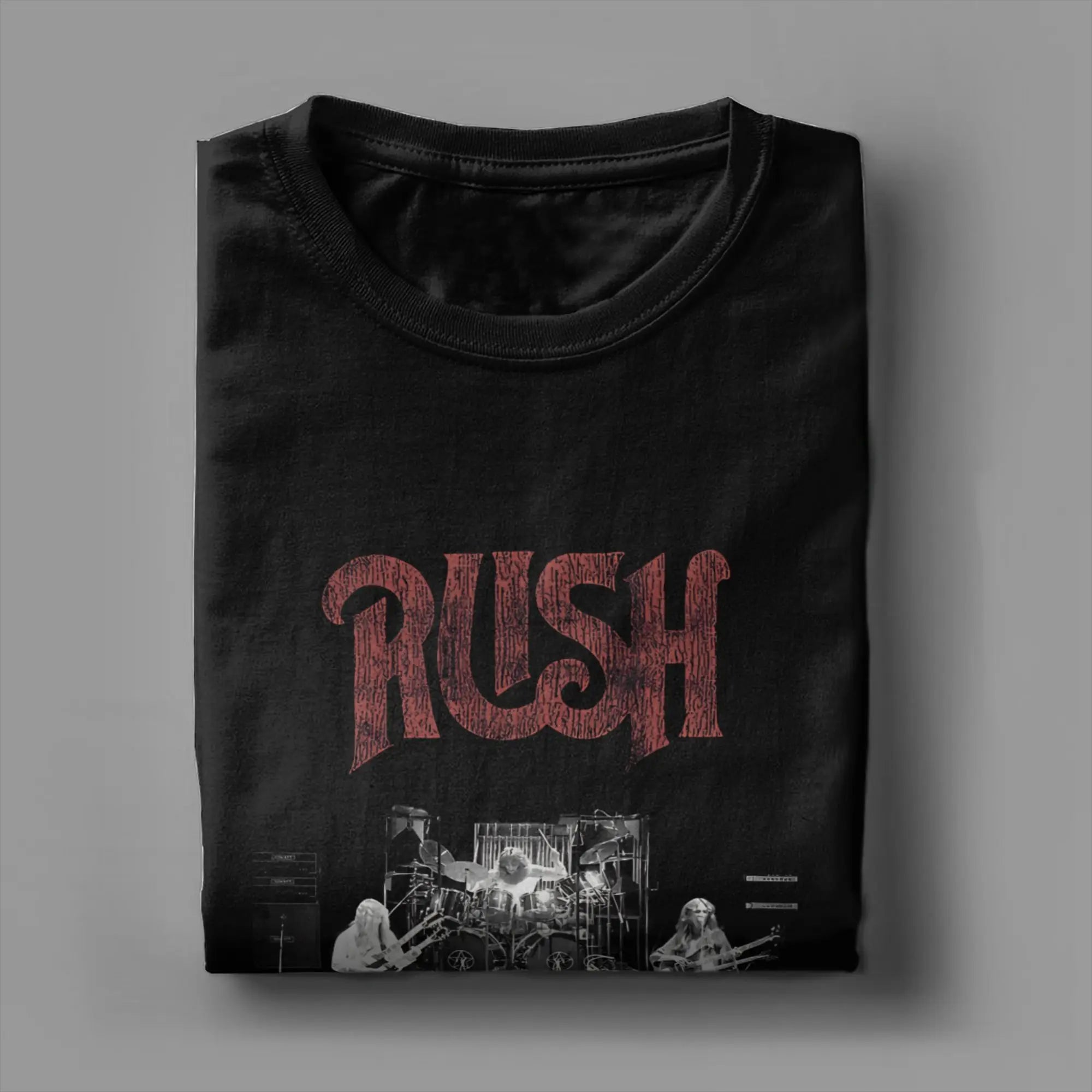Men T Shirt Rush Band T Shirts Trendy Cool  Summer Tees Awesome Pure Cotton Clothing Birthday Gift,