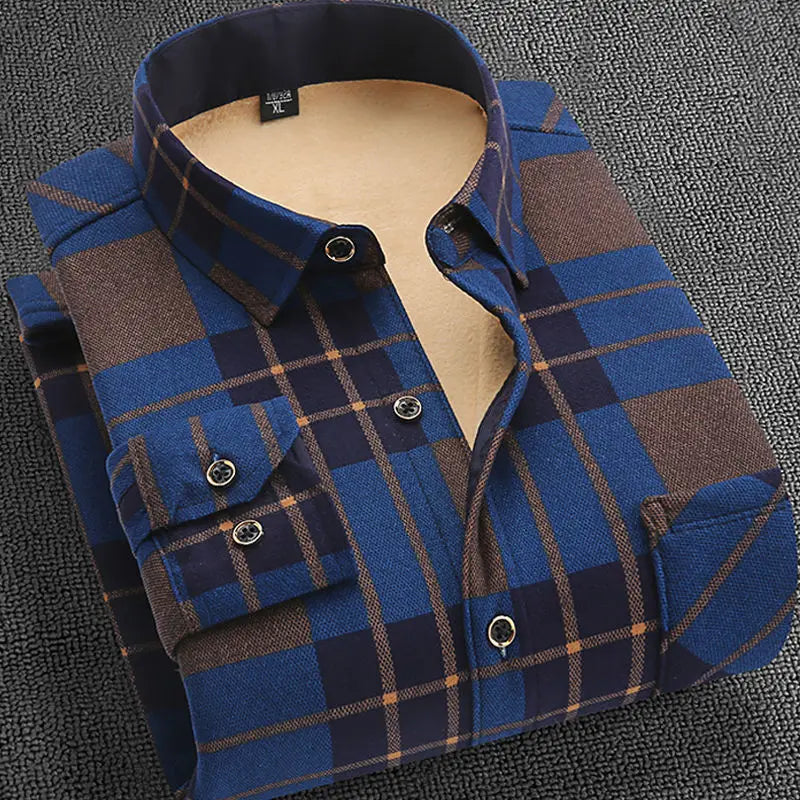 Fleece Plaid Thermal Shirt Jacket
