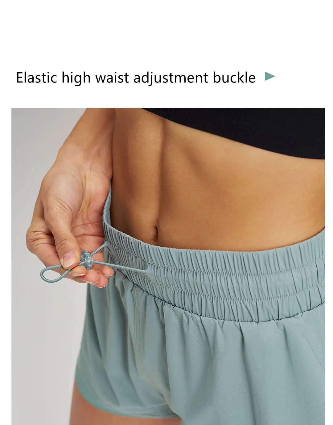 Yoga Shorts Sports Fitness Shorts High Waist Running Fake Two Pieces Anti-Shine Shorts Women's Double Layer Training Leggings