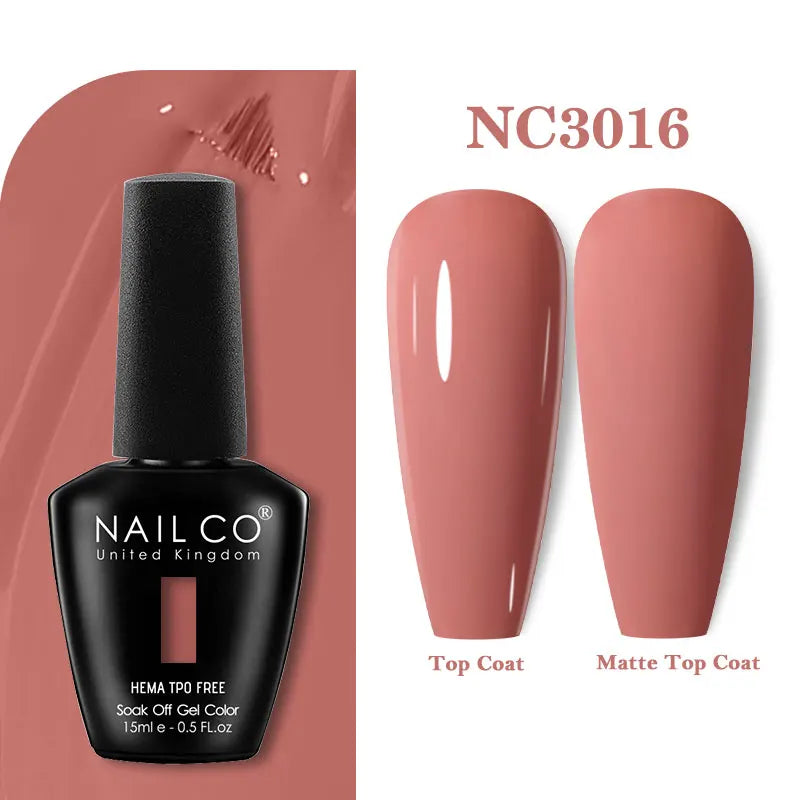 NAILCO 333 Colors Gel Nail Polish Semi Permanent Varnishes Nails Art Design Hybrid Soak Off Top Base Coat UV Gel Manicure 15ml