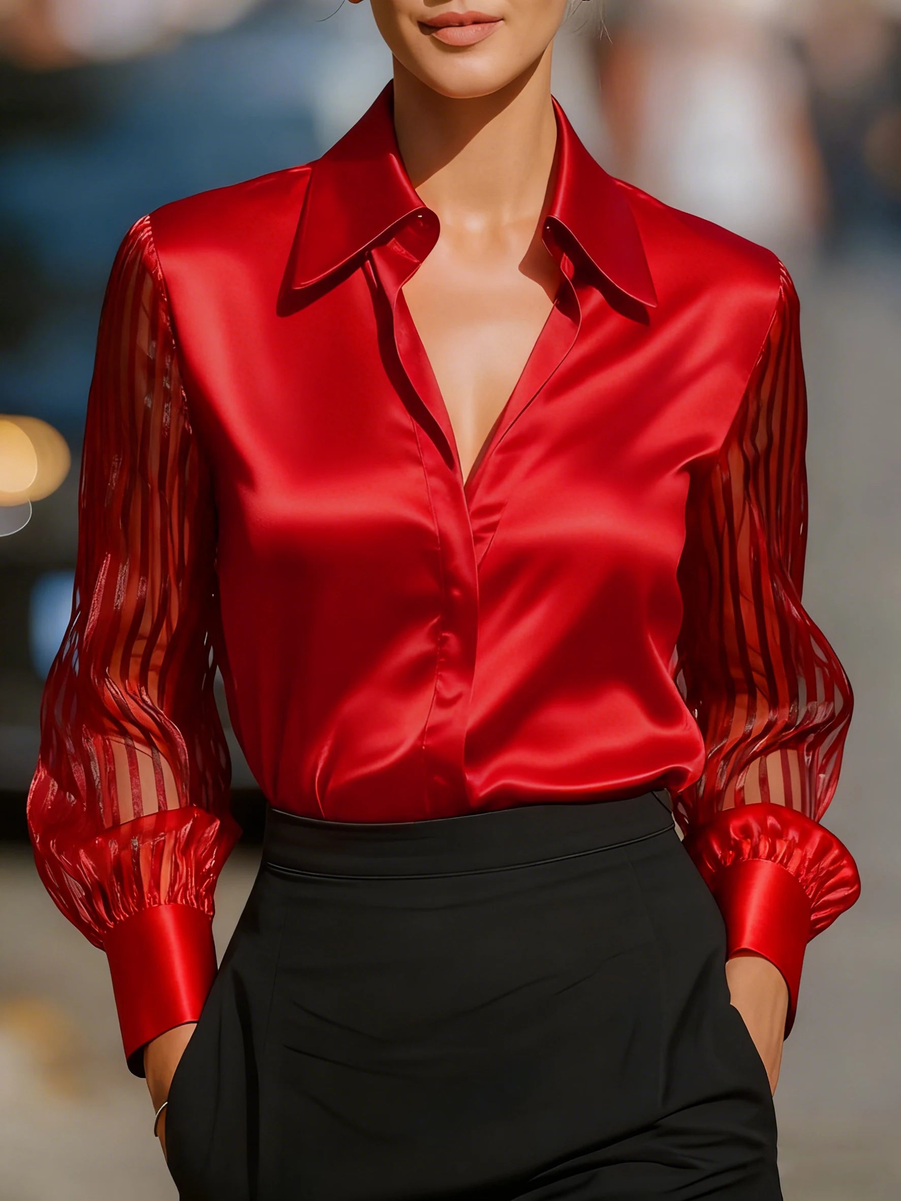 Women Shirt Blouse 2026 Fashion Long Sleeve Turn Down Collar White Black Shirt Blouse Women Tops Blouses Blusas Para Mujer Q6246