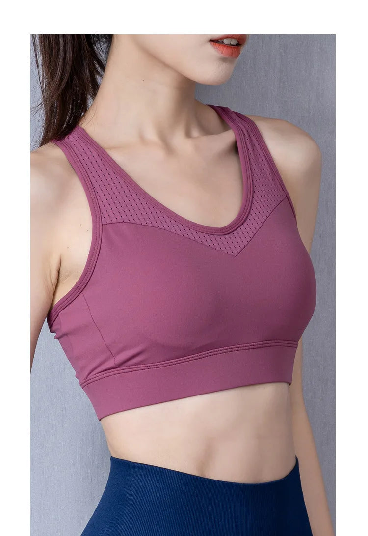 Plus Size Women's Sports Bra High Support Breathable Moisture Wicking Running Workout Fitness Athletic Underwear