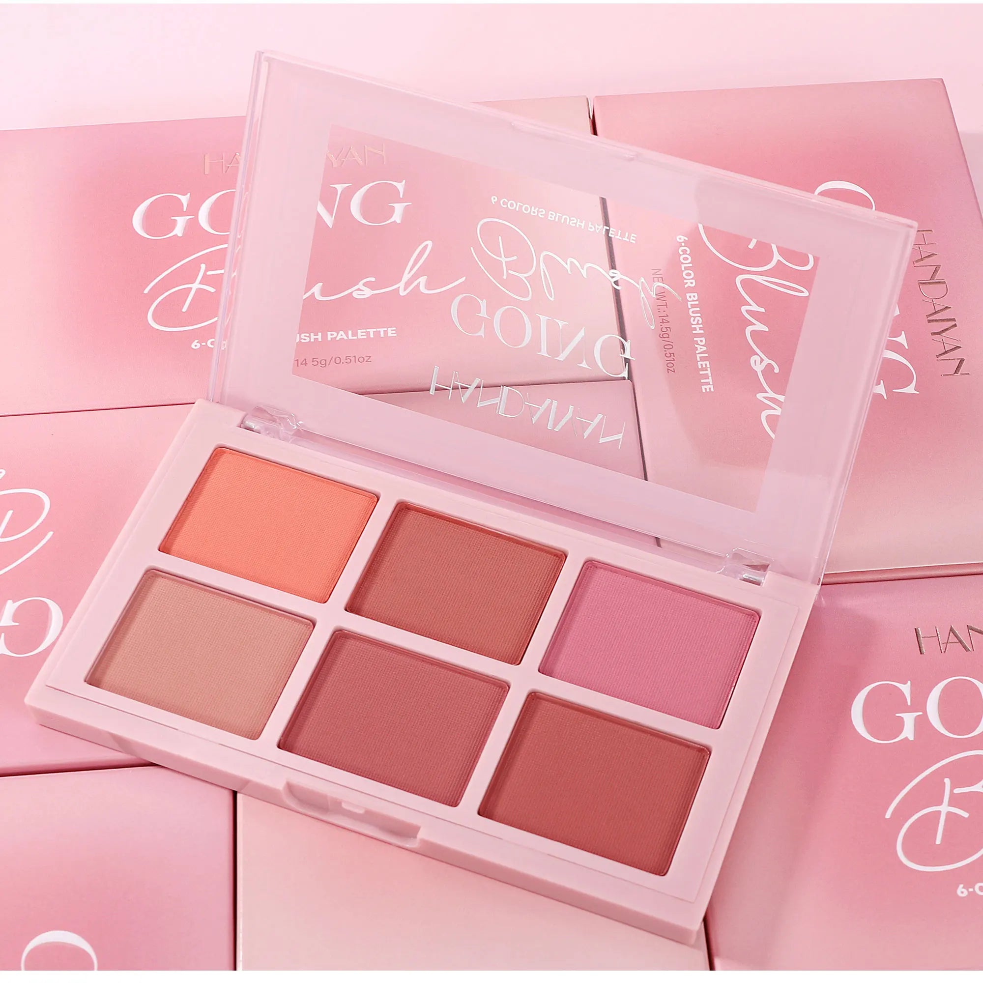 Matte Blush Palette Highly Pigmented Long Lasting Face Makeup Natural Finish Brighten Skin Contour Highlight Powder