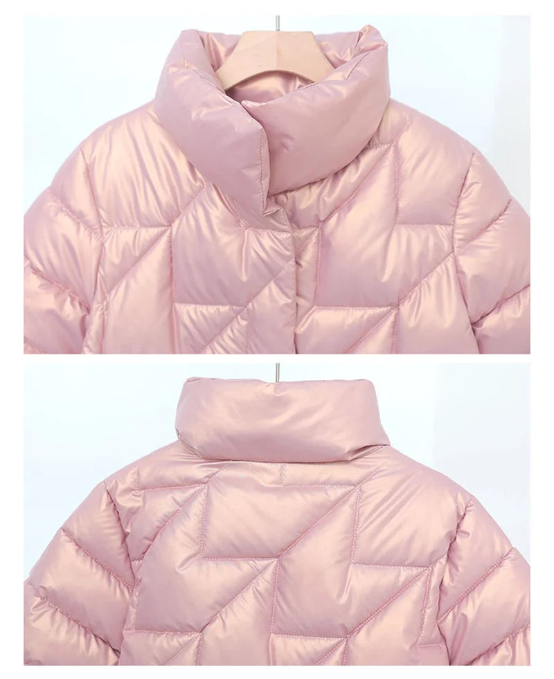 Glossy Winter Cotton Padded Parka