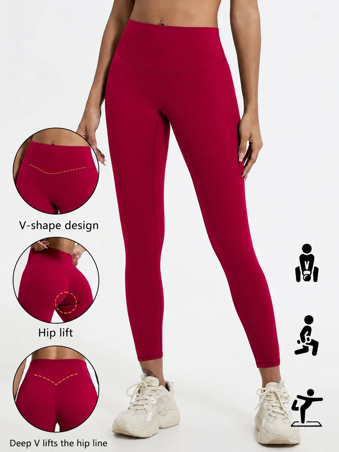 Hearuisavy Summer Super Soft Fabrics High Waist Leggings Gym Yoga Pants Running Workout Tights Push Up Sports Leggings Women