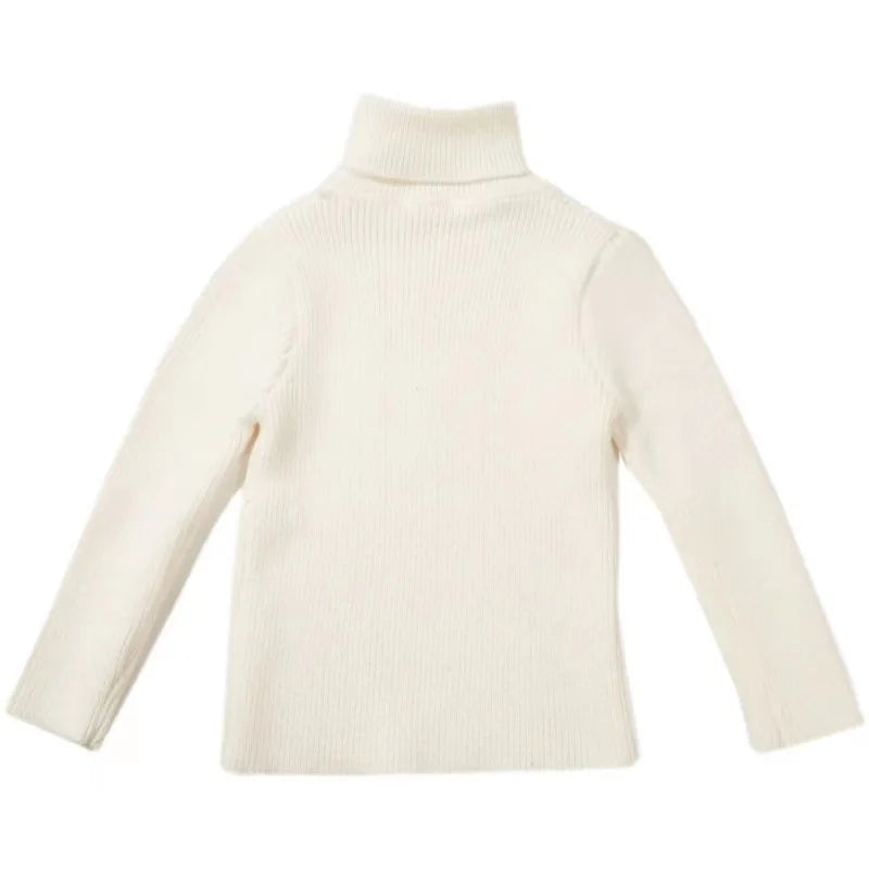 New Sweater Kids Sweaters Autumn Girls Turtleneck Sweaters 1-9Yrs Baby Boys Pullover Winter Knitted Bottoming Boys Sweaters