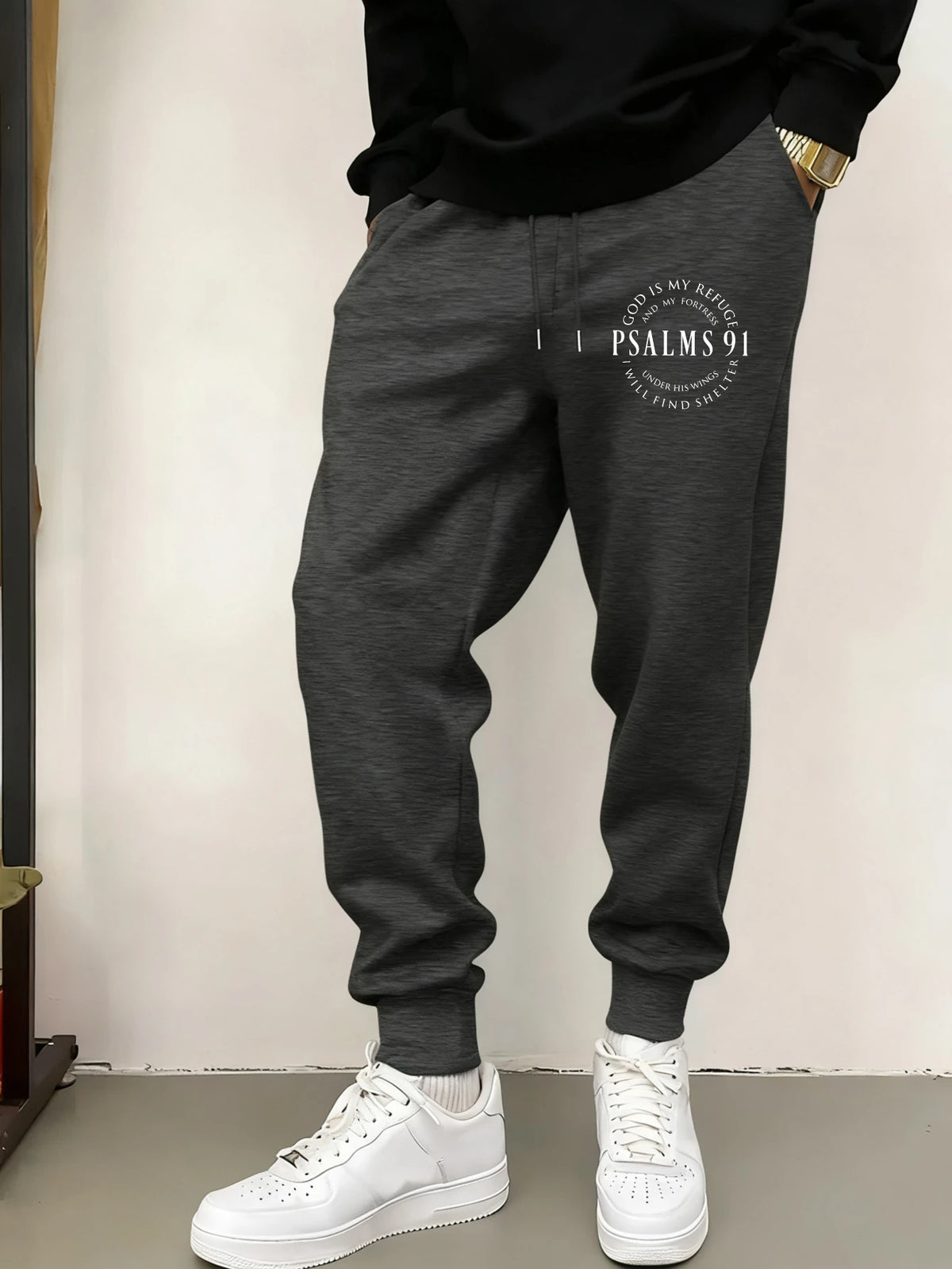 Men & Women Jogger Pants, Tapered Leg Loose Elastic Cuffs Sports Trousers, Warm Casual Sportswear For Winter Gym Fitness