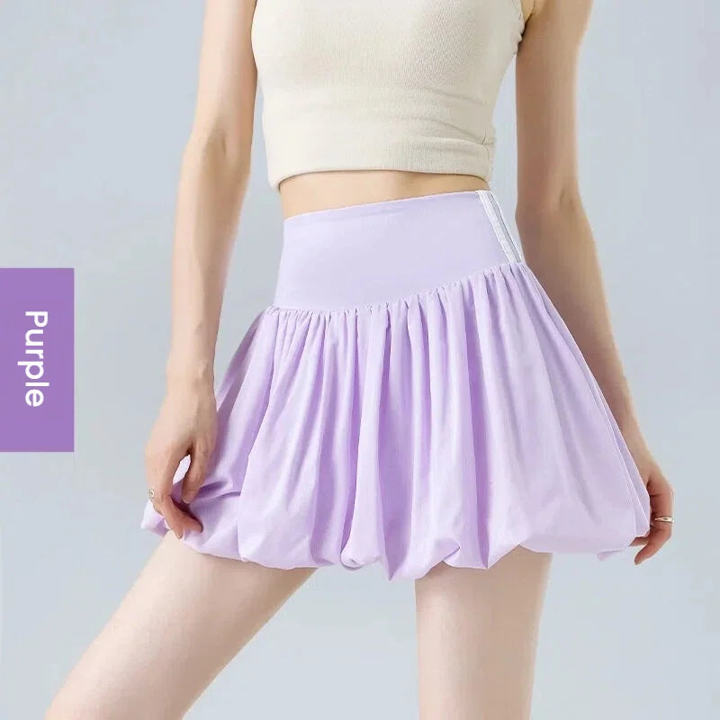 Women‘s Tennis Skirt Summer  High Waist Flared Golf Skirt with Built-in Shorts 2 in 1 Athletic Quick Dry Shorts Skirt Pickleball