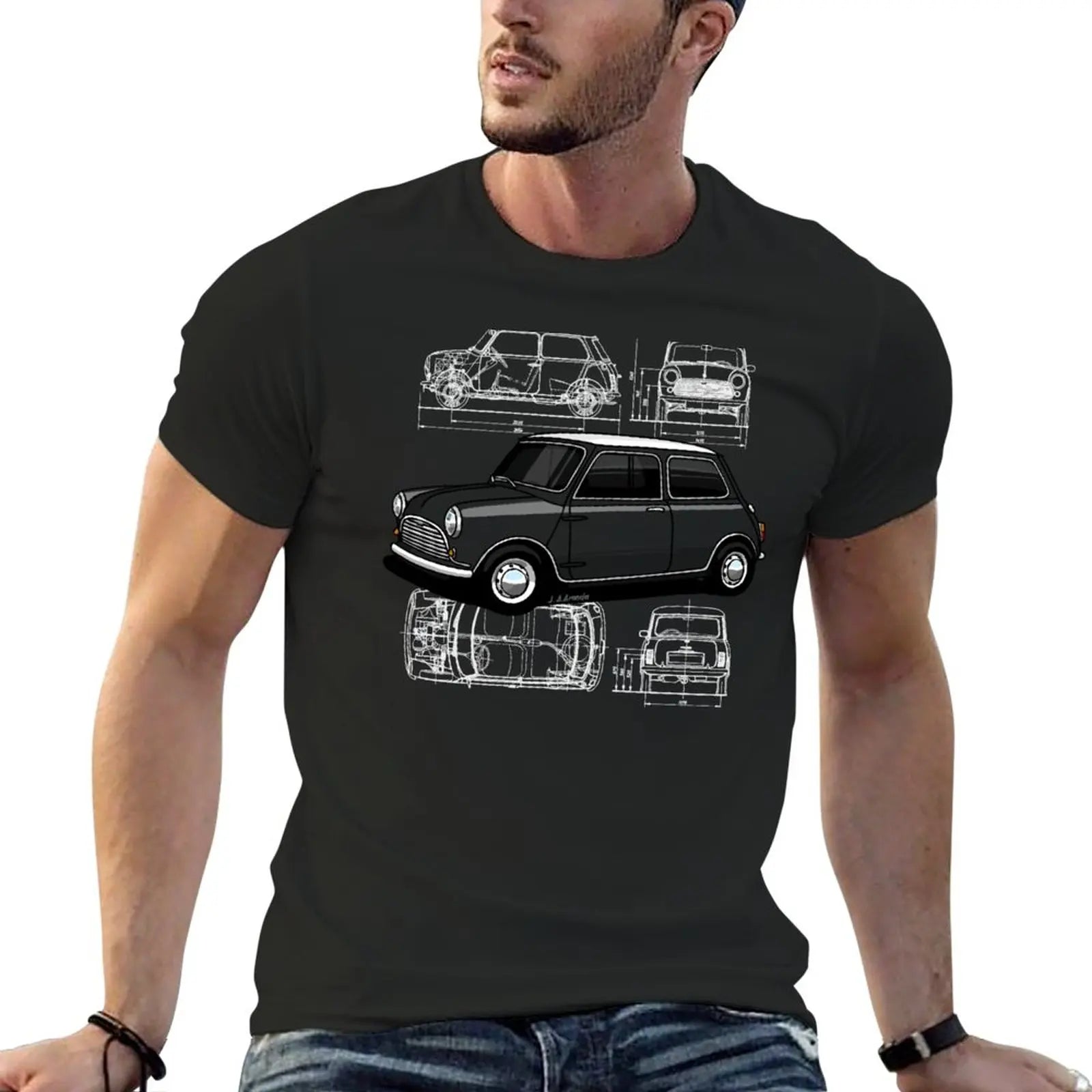 Vintage Rally Sketch Cotton Tee