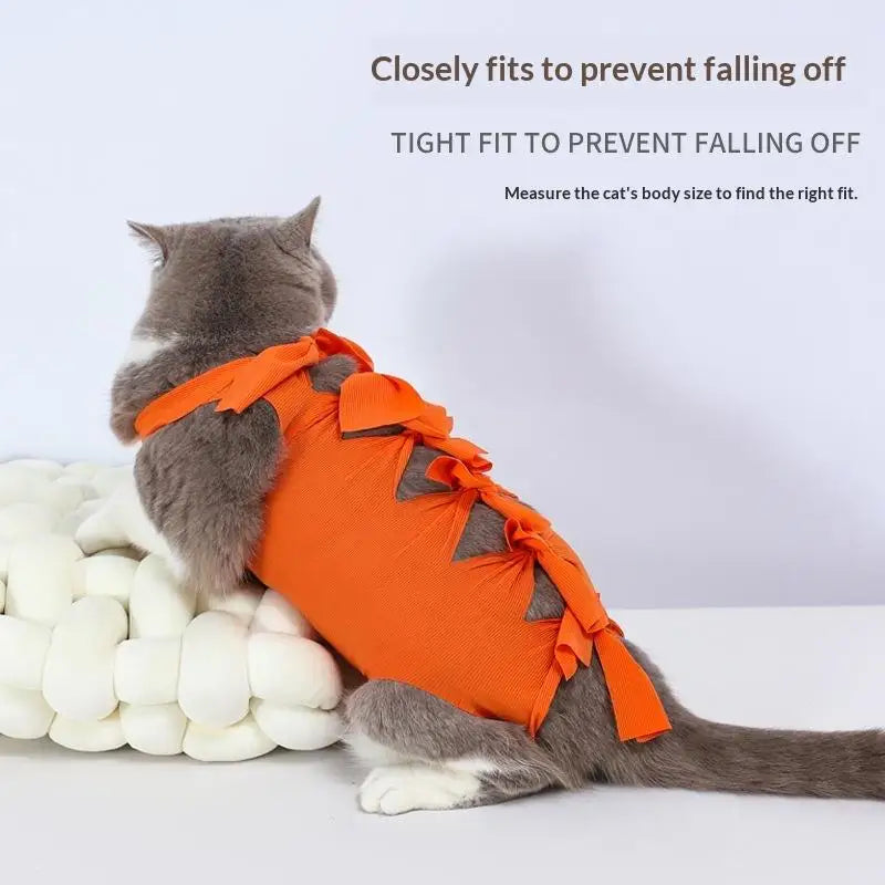 Pet Neutering Suit Cat Postoperative Recovery Clothes Anti-Licking Adjustable Wound Protective Clothing Pet Supplies