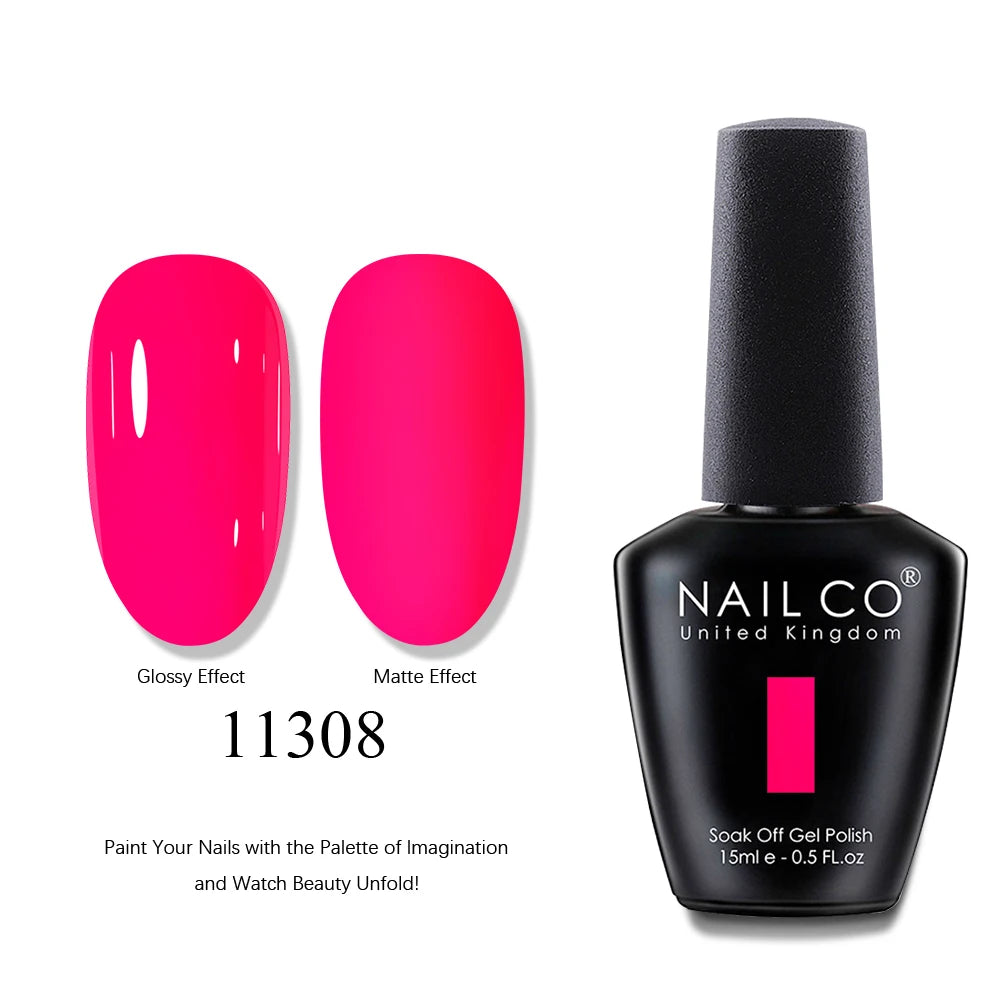 NAILCO 2025 Hot 15ML Gel Nail Polish Nails Semi-permanent UV Varnish High Quality Glass Bottle Nail Art Polish For Manicure
