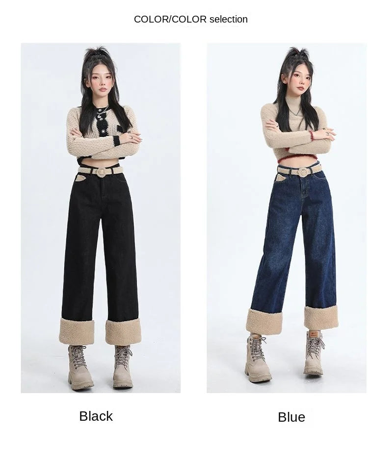 Winter Straight Leg Denim Jeans