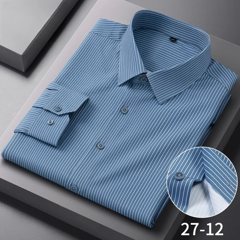 Anti Wrinkle Slim Plaid Shirt
