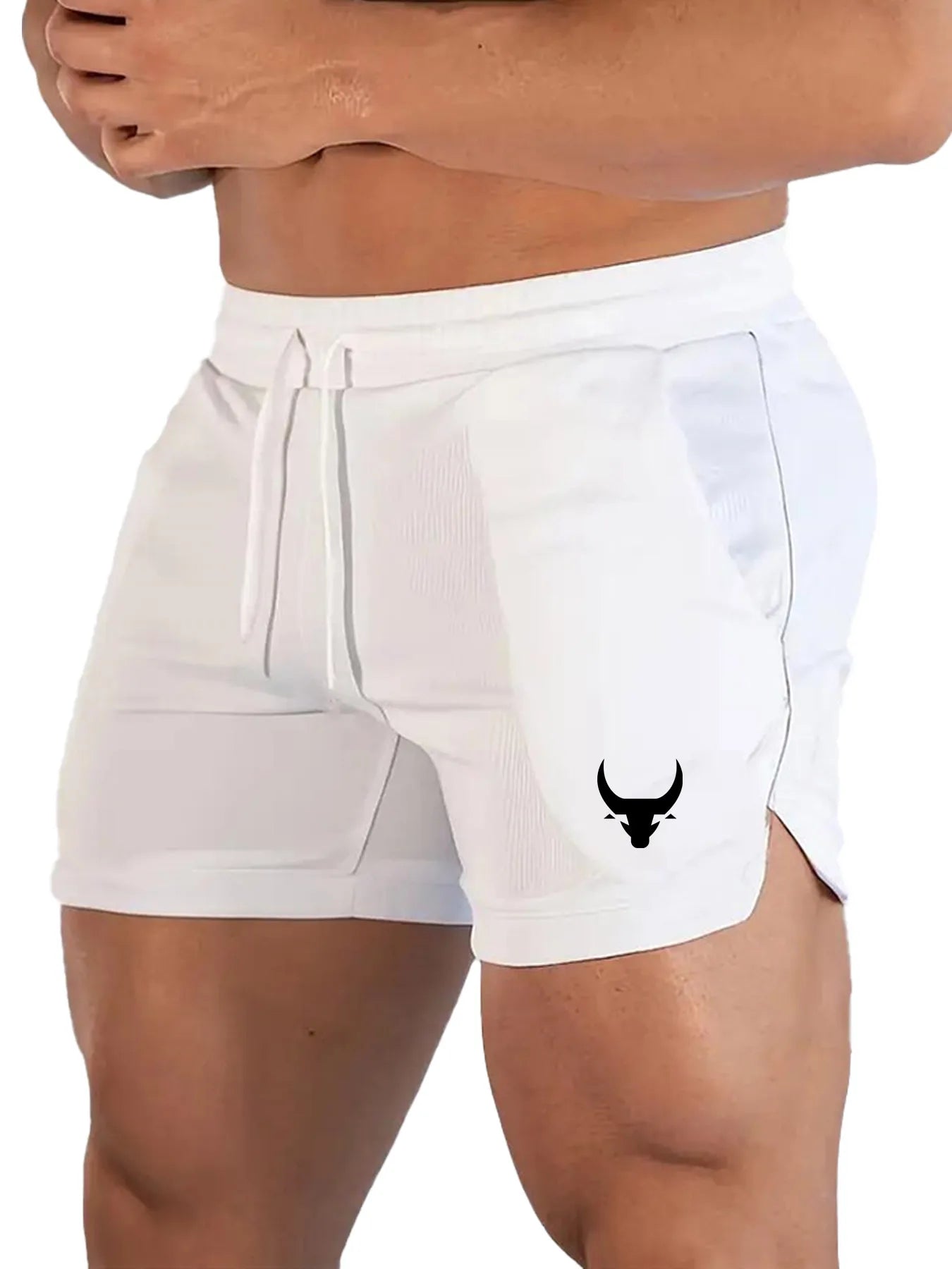 Men's Geometric Pattern Basketball Shorts with Mid Waist Micro Elastic Quick Drying Breathable Sports Pants for Running  Fitness